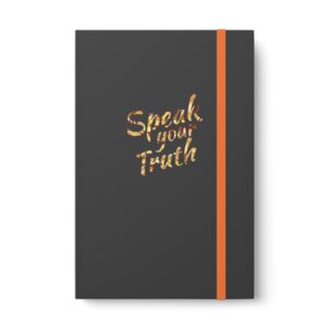 Hard Cover Notebook-Speak Your Truth-Turbulence Design