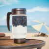 Travel Mug-Blue Feather Design-Cambodia Detail - Image 6