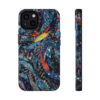 Phone Case-Impact Resistant-Blue Feather Design-Cambodia Detail - Image 12