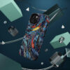 Phone Case-Impact Resistant-Blue Feather Design-Cambodia Detail - Image 13