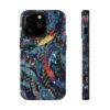 Phone Case-Impact Resistant-Blue Feather Design-Cambodia Detail - Image 14