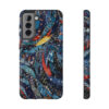 Phone Case-Impact Resistant-Blue Feather Design-Cambodia Detail - Image 34