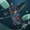 Phone Case-Impact Resistant-Blue Feather Design-Cambodia Detail - Image 35