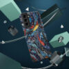 Phone Case-Impact Resistant-Blue Feather Design-Cambodia Detail - Image 37