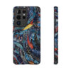 Phone Case-Impact Resistant-Blue Feather Design-Cambodia Detail