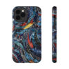 Phone Case-Impact Resistant-Blue Feather Design-Cambodia Detail - Image 30