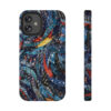 Phone Case-Impact Resistant-Blue Feather Design-Cambodia Detail - Image 22