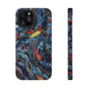 Phone Case-Impact Resistant-Blue Feather Design-Cambodia Detail - Image 26