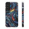 Phone Case-Impact Resistant-Blue Feather Design-Cambodia Detail - Image 3