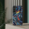 Phone Case-Impact Resistant-Blue Feather Design-Cambodia Detail - Image 5