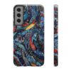 Phone Case-Impact Resistant-Blue Feather Design-Cambodia Detail - Image 6