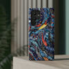 Phone Case-Impact Resistant-Blue Feather Design-Cambodia Detail - Image 11