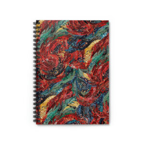 This 6x8", 118 page spiral notebook with ruled line paper is a perfect companion in everyday life. Carry it everywhere for lists, poems, thoughts, doodles.