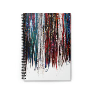 Spiral Notebook-Colorful Feather Design-Ropa Pintada Detail