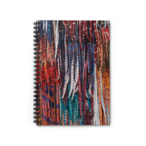 Spiral Notebook-Multi Color Feather Design-Accidentals Detail
