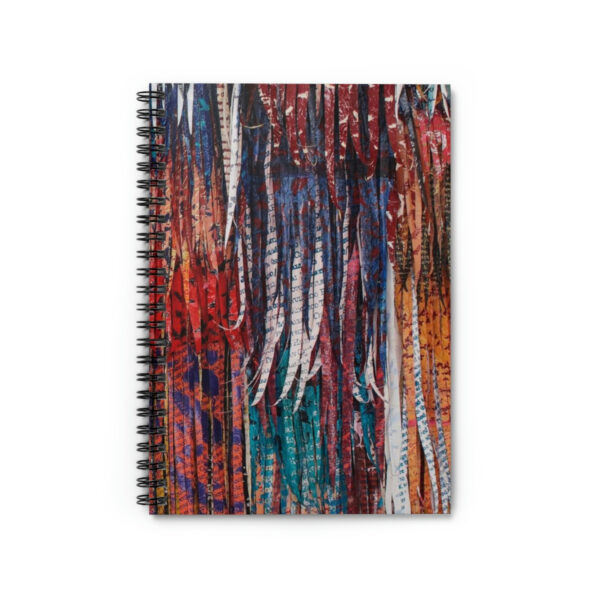 Spiral Notebook-Multi Color Feather Design-Accidentals Detail