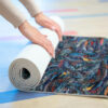 Yoga Mat-Blue Feather Design-Cambodia Detail - Image 5