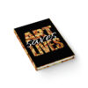 Hardcover Journal-Art Saves Lives-Black/Gold Feather Design-Turbulence Detail - Image 3