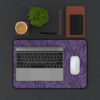 Desk Mat-Black/Lavender Feather Design-Hand Drawn Detail - Image 8