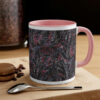 Coffee Mug-Pink/Black Feather Design-Nest Detail