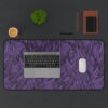 Desk Mat-Black/Lavender Feather Design-Hand Drawn Detail - Image 4