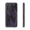Phone Case-Impact Resistant-Black/Lavender Feather Design-Hand Drawn Detail - Image 41