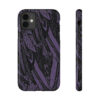 Phone Case-Impact Resistant-Black/Lavender Feather Design-Hand Drawn Detail - Image 21