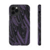 Phone Case-Impact Resistant-Black/Lavender Feather Design-Hand Drawn Detail - Image 23