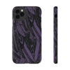 Phone Case-Impact Resistant-Black/Lavender Feather Design-Hand Drawn Detail - Image 25
