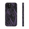 Phone Case-Impact Resistant-Black/Lavender Feather Design-Hand Drawn Detail - Image 17