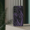 Phone Case-Impact Resistant-Black/Lavender Feather Design-Hand Drawn Detail - Image 29