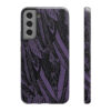 Phone Case-Impact Resistant-Black/Lavender Feather Design-Hand Drawn Detail - Image 31