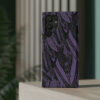 Phone Case-Impact Resistant-Black/Lavender Feather Design-Hand Drawn Detail - Image 37