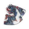 Chiffon Scarf-Blue/Red Feather Design-Missing Detail - Image 2