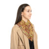 Chiffon Scarf-Gold Feather Design-Turbulence Detail - Image 3