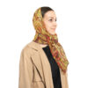 Chiffon Scarf-Gold Feather Design-Turbulence Detail - Image 6