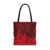 Tote Bag-Red/Black Feather Design-Hand Drawn Detail - Image 10