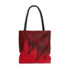 Tote Bag-Red/Black Feather Design-Hand Drawn Detail - Image 11