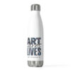 Water Bottle-Art Saves Lives/Blue Feather Design-Cambodia Detail