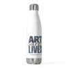 Water Bottle-Art Saves Lives/Blue Feather Design-Cambodia Detail - Image 3