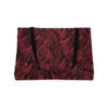Weekender Tote Bag-Black/Coral Feather Design-Hand Drawn Detail - Image 4