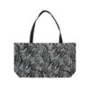 Weekender Tote Bag-Black/White Feather Design-Hand Drawn Detail - Image 2