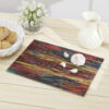 Cutting Board-Rainbow Feather Design-Ropa Arco Iris Detail - Image 9