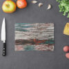 Cutting Board-White Feather Design-Ropa Blanca Detail