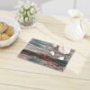 Cutting Board-White Feather Design-Ropa Blanca Detail - Image 5