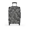 Suitcase-Medium-Black/White Feather Print-Hand Drawn Detail