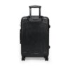 Suitcase-Medium-Black/White Feather Print-Hand Drawn Detail - Image 2