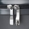 Suitcase-Medium-Black/White Feather Print-Hand Drawn Detail - Image 8